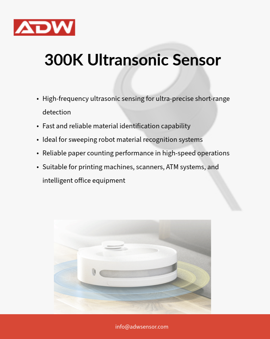 300 kHz Ultrasonic Sensor for High-Precision Short-Range Detection